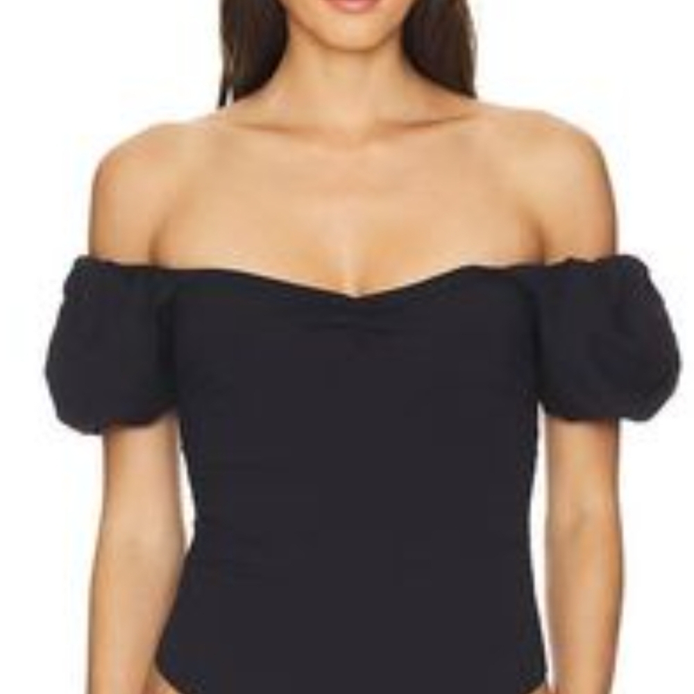 Free People Black Off-Shoulder Women's Top